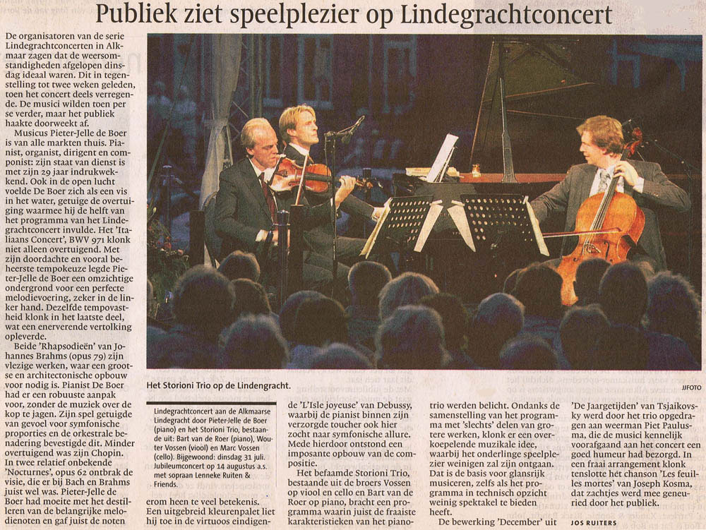 Recensie in het Noordhollands Dagblad van 2 augustus 2007