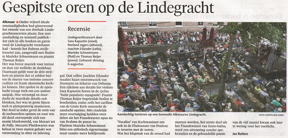 Recensie Alkmaarse Courant - d.d. 7 augustus 2013
